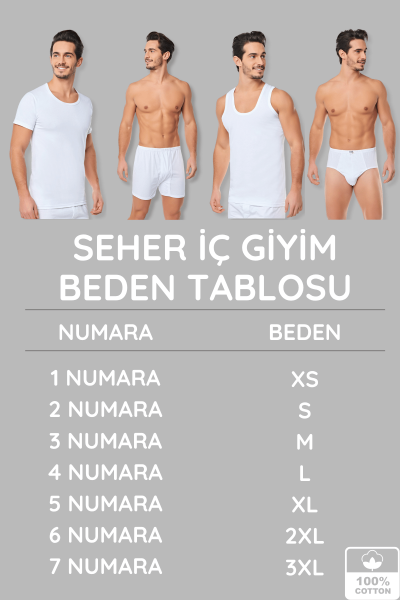0002 Seher Erkek Penye Bisiklet 6'lı Paket Gri - 3