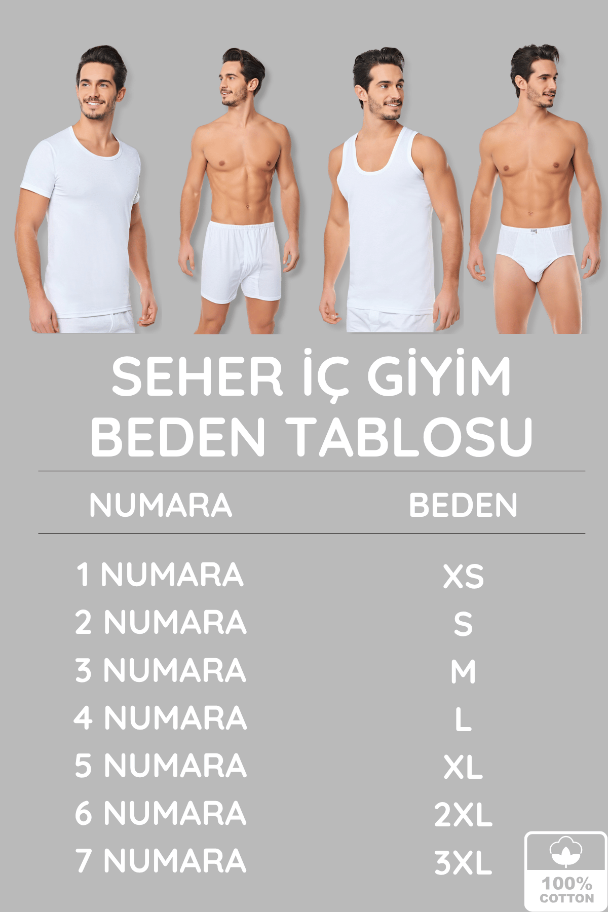 0002 Seher Erkek Penye Bisiklet 6'lı Paket Gri - 3