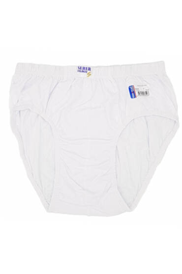 0005 Seher Erkek Slip 12'li Paket Beyaz (1)