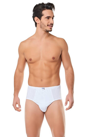 0005 Seher Erkek Slip 12'li Paket Beyaz