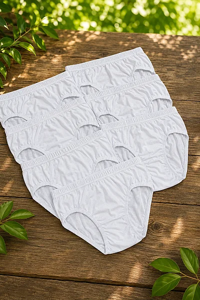 0037 Seher Çocuk Slip 12'li Paket Beyaz