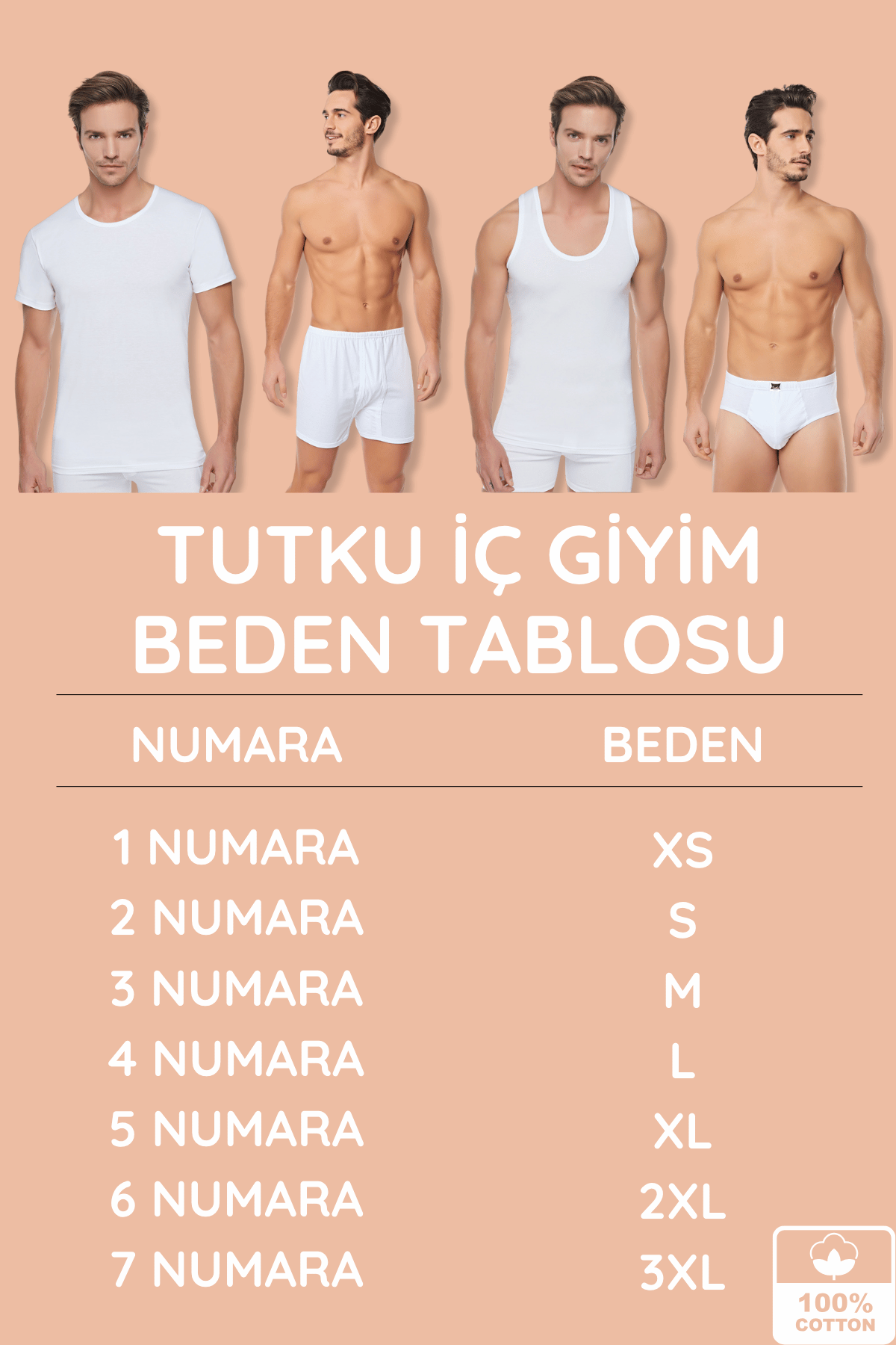0103 Tutku Erkek Penye Bisiklet 6'lı Paket Beyaz - 7