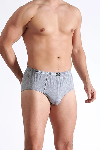 0109 Tutku Erkek Penye Slip 12'li Paket Gri