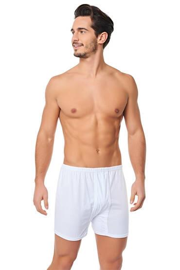 0110 Tutku Erkek Paçalı Don 6'lı Paket Beyaz