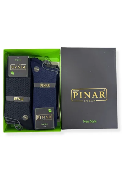 0111 Pınar Erkek Bambu Kutulu Çorap 12li M18 - 2