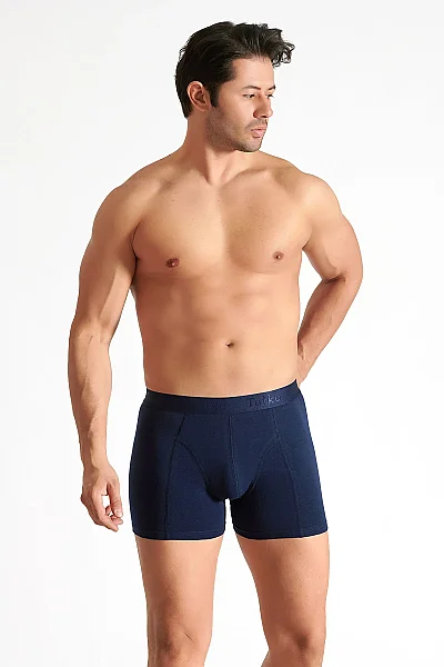 0114 Tutku Erkek Elastan Boxer 6'lı Lacivert 