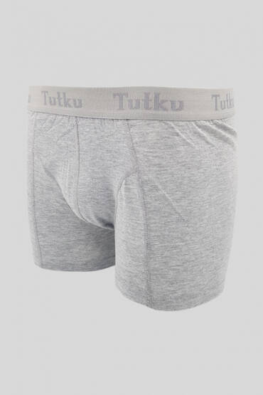 0114 Tutku Erkek Elastan Boxer 6'lı Paket Gri - 7