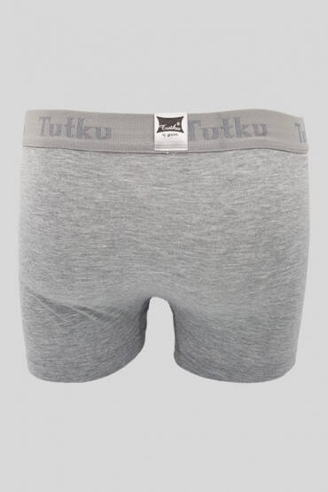 0114 Tutku Erkek Elastan Boxer 6'lı Paket Gri - 9