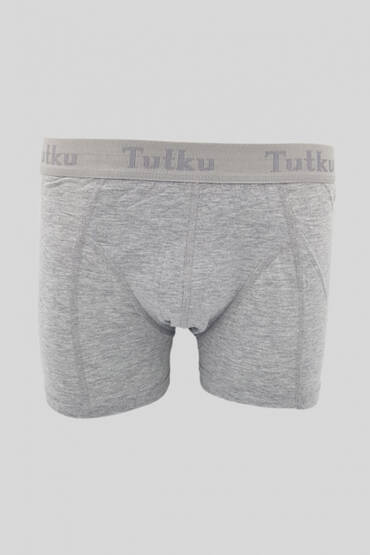 0114 Tutku Erkek Elastan Boxer 6'lı Paket Gri - 10