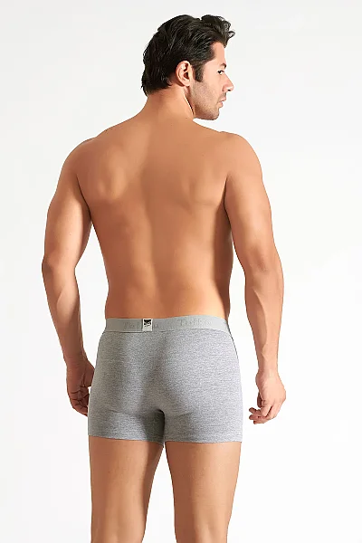 0114 Tutku Erkek Elastan Boxer 6'lı Paket Gri (1)