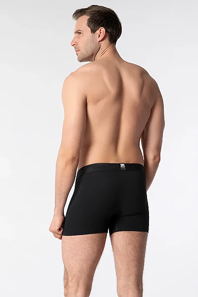 0114 Tutku Erkek Elastan Boxer 6'lı Paket Siyah (1)