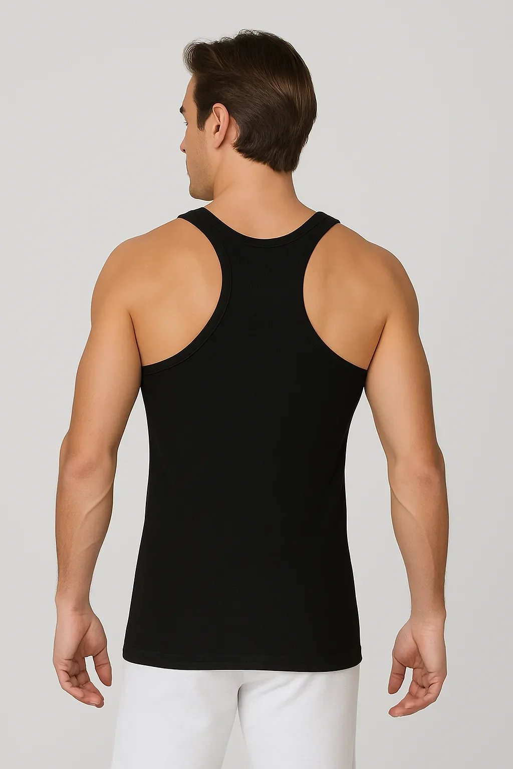 0118 Tutku Erkek Ribana Spor Atlet 6'lı Paket Siyah - 6