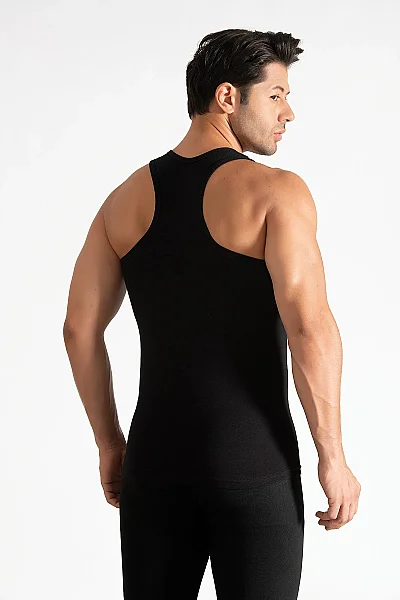 0118 Tutku Erkek Ribana Spor Atlet 6'lı Paket Siyah (1)