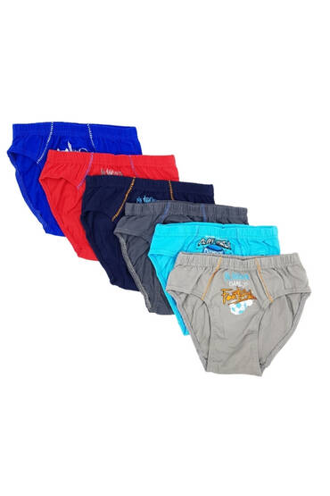 0138 Tutku Çocuk Elastan Baskılı Kom 12'li Paket - 3