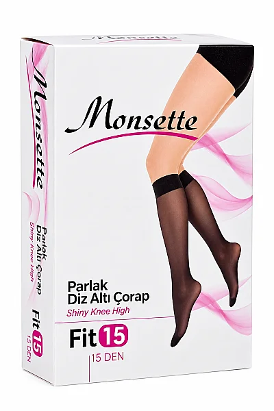 021 Monsette Fit 15 Dizaltı Çorap 12'li Siyah (1)