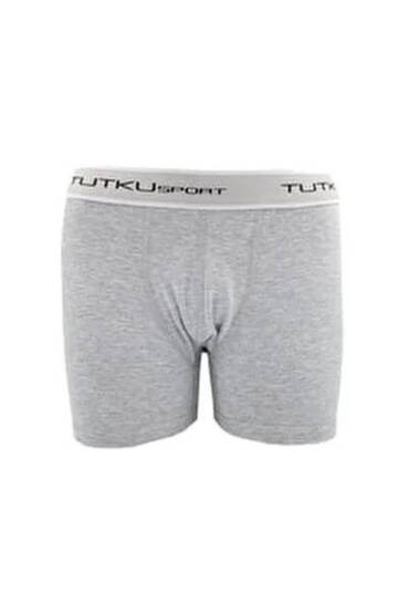 0400 Tutku Erkek Elastan Spor Boxer 6'lı Paket Gri