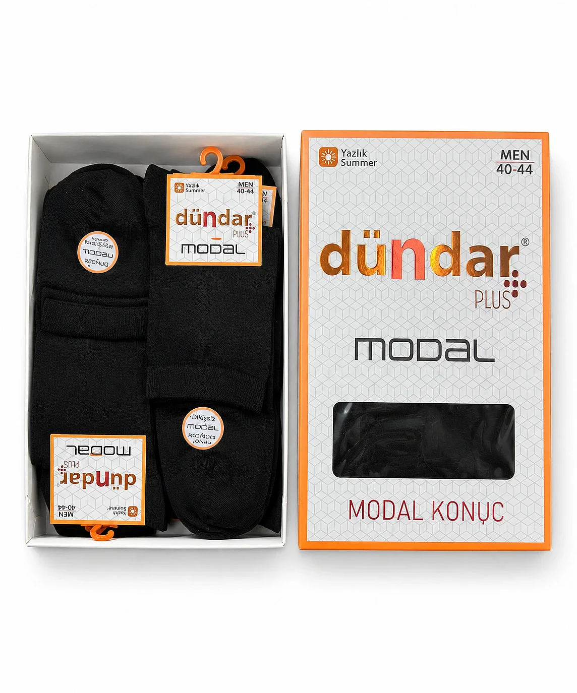 0706 Dündar Erkek Modal Konç Patik 12li Siyah - 2