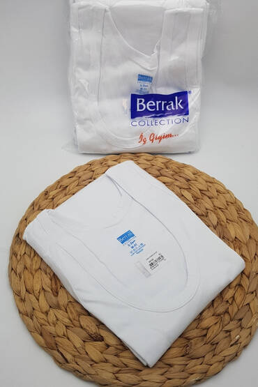 1004 Berrak Erkek Penye Atlet 6'lı Paket Beyaz - 5