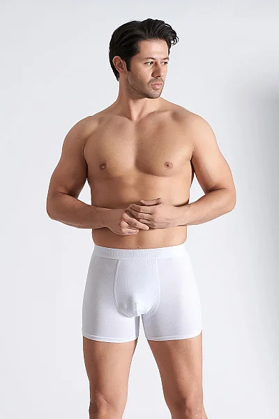 1251 Elit Erkek Modal Boxer 6'lı Beyaz