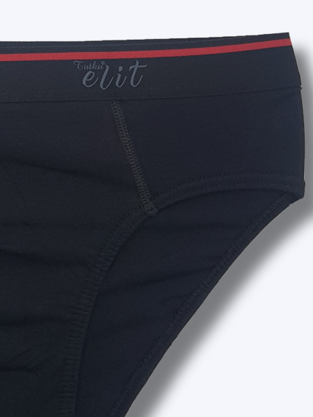 1351 Elit Erkek İncebel Kemerli Slip 6'lı Paket Siyah - 8
