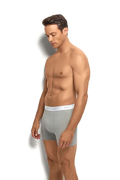 156 Jiber Erkek Likralı Boxer 6lı Gri (1)