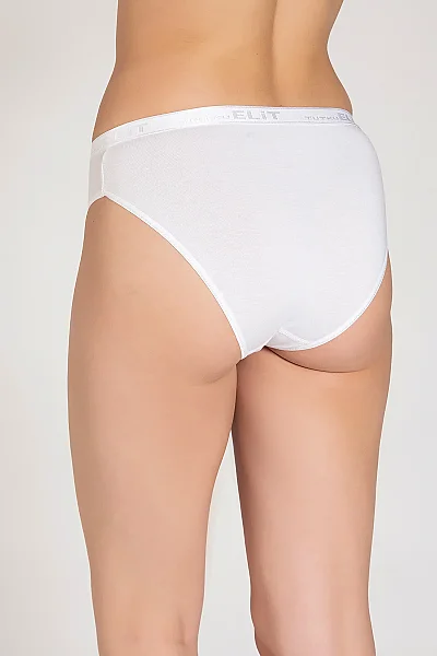 2702 Elit Kadın Elit Yazılı Bikini 12'li Paket Beyaz (1)
