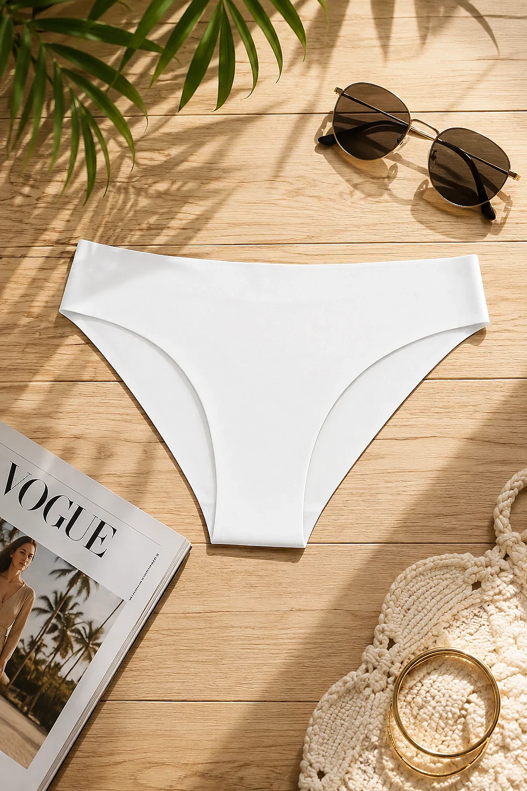 3075 Gümüş Kadın Görünmez Bikini 12'li Paket Beyaz - 1