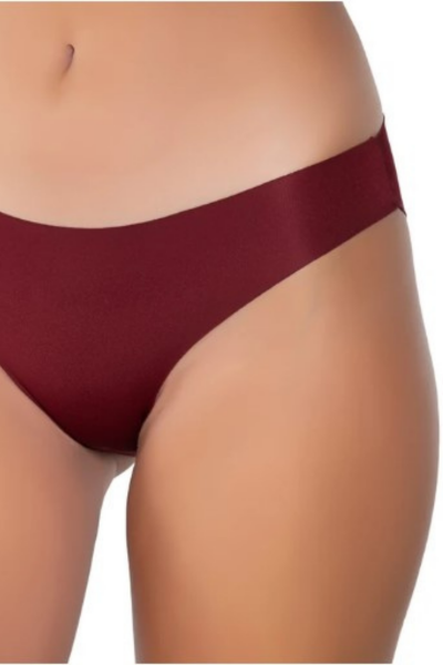 3075 Gümüş Kadın Görünmez Bikini 12'li Paket Bordo (1)
