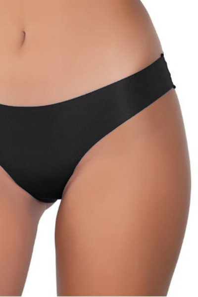 3075 Gümüş Kadın Görünmez Bikini 12'li Paket Siyah (1)