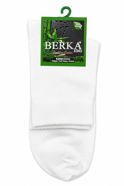 3739 Berka Erkek Bambu Konç Patik 12li Beyaz