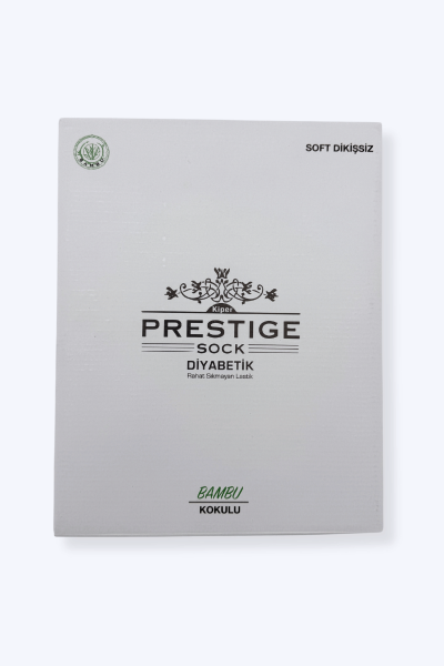 40-44 Prestıge Bambu Diyabetik Çorap 12'li Paket - 5