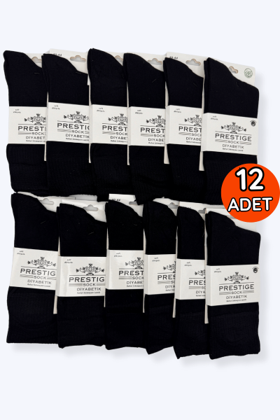 40-44 Prestıge Bambu Diyabetik Çorap 12'li Paket - 2