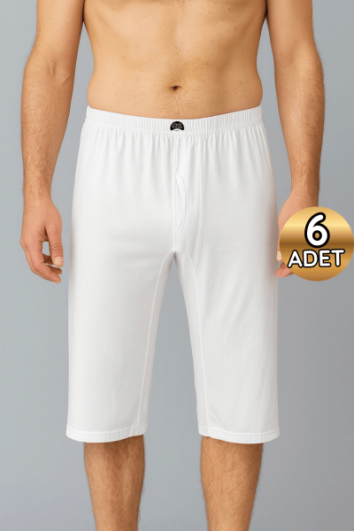 4021 Gümüş Erkek Osmanlı Donu 6'lı Paket Beyaz - 3