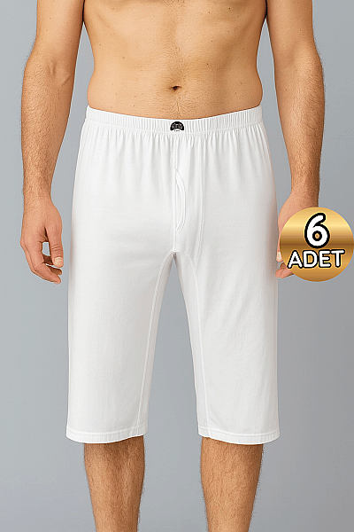 4021 Gümüş Erkek Osmanlı Donu 6'lı Paket Beyaz