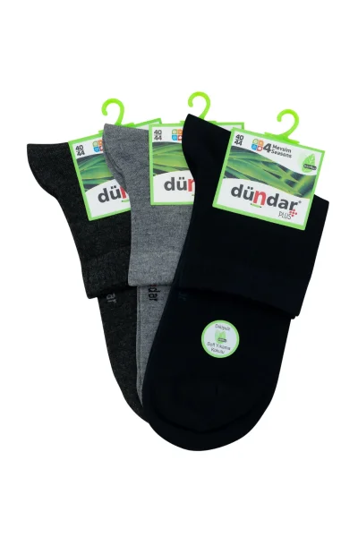 4131 Dündar Erkek Bambu Konç Patik 12'li Paket Asorti 