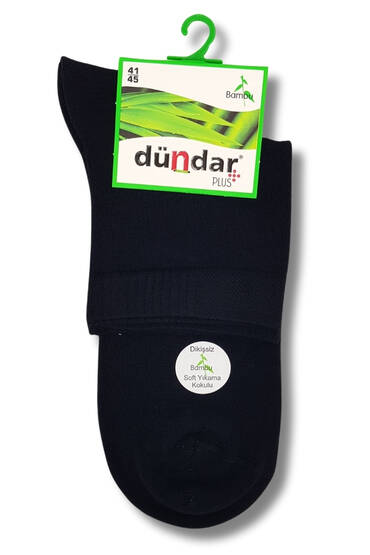 4131 Dündar Erkek Bambu Konç Patik 12'li Paket Siyah - 3