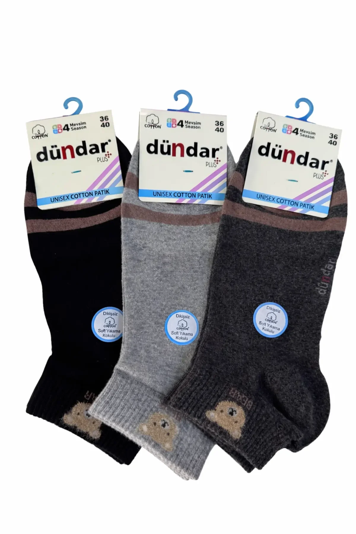 4308 Dündar Kadın Cotton Patik M-3 - 1
