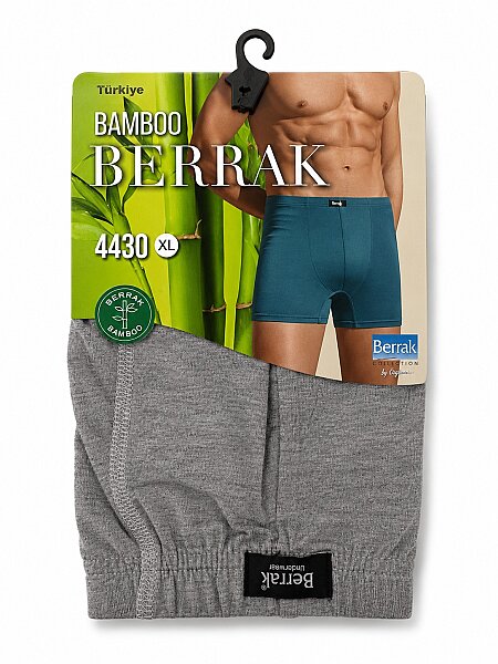 4430 Berrak Erkek Bambu Boxer 10lu Paket Gri Melanj