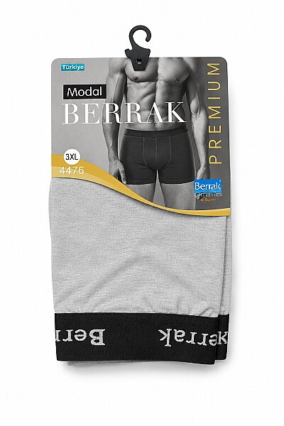 4476 Berrak Erkek Modal Boxer 10'lu Gri