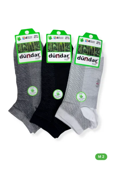 4605 Dündar Erkek Bambu Patik 12'li M2 