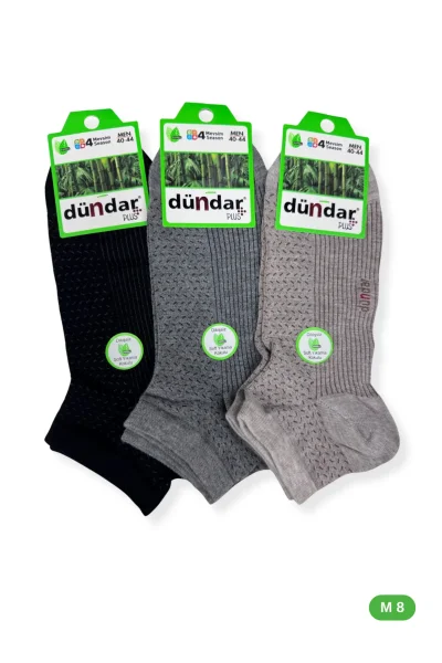 4605 Dündar Erkek Bambu Patik 12'li  M8 
