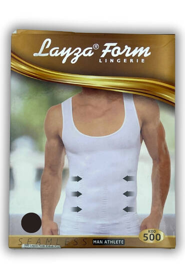 500 Layza Form Erkek Korse Atlet Siyah - 4