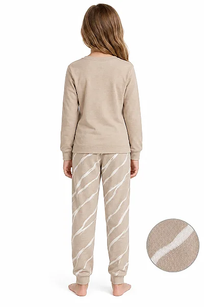 500 Seamlife Kız Çocuk Termal Pijama Takımı