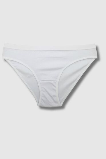 5001 Gümüş Kadın Bikini Kom 12'li Paket Beyaz - 3