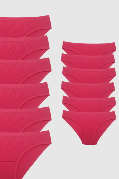 5001 Gümüş Kadın Bikini Kom 12'li Paket Mercan - 2
