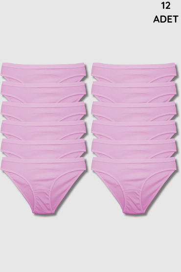 5001 Gümüş Kadın Bikini Kom 12'li Paket Pembe