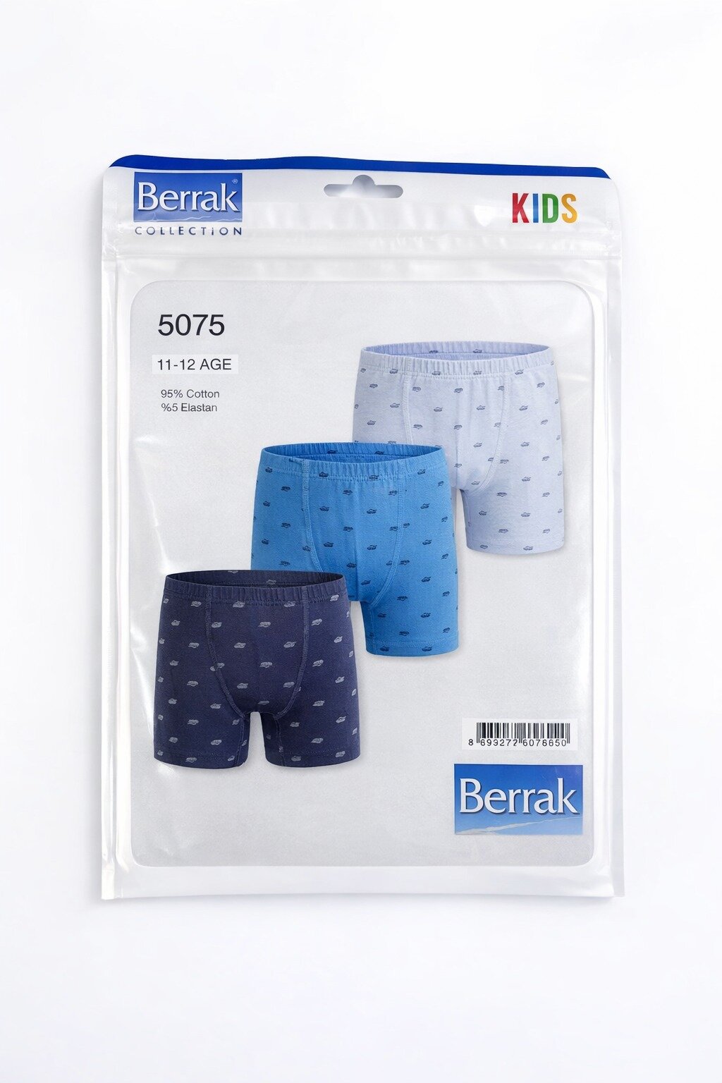 5075 Berrak Erkek Çocuk Boxer 3lü - 2