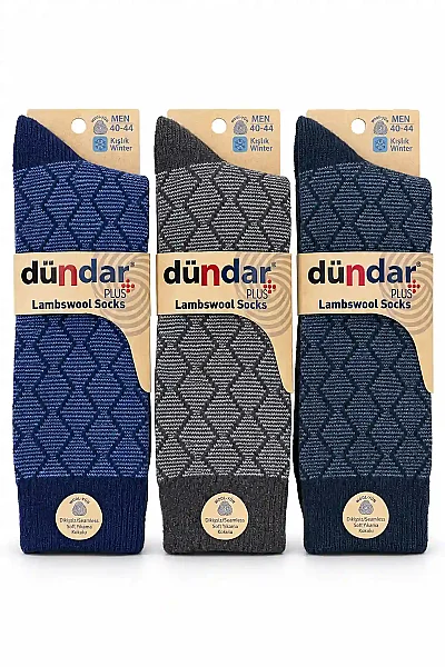 5909 Dündar Erkek Lambswool Çorap 12'li M06