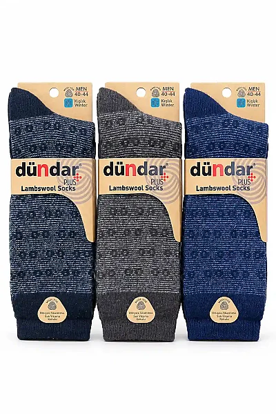 5909 Dündar Erkek Lambswool Çorap 12'li M09