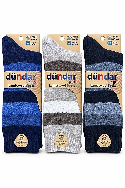 5909 Dündar Erkek Lambswool Çorap 12'li M10